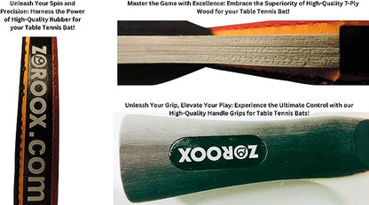 Precision Strike: ZOROOX Advanced Table Tennis Paddle Set - Unleash Your Champion Potential! (2 Paddles | 3 High Performance Table Tennis Balls | Safety Case)