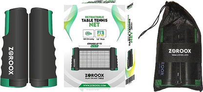 ZOROOX Table Tennis Net | Portable | Retractable | Easy Install Portable Table Tennis Net for Any Table. Easy to install & Durable